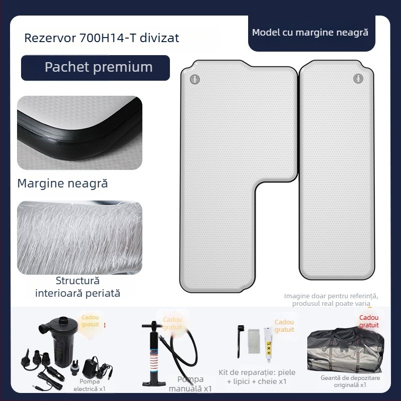 Saltea gonflabilă pentru camping Tank, cu potrivire universală – PVC ecologic; umflare automată; sarcină maximă 500 kg