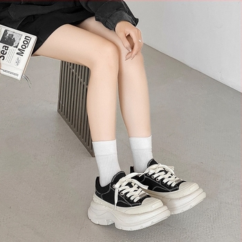 Pantofi din pânză unisex cu talpă înălțătoare de 6 cm, talpă EVA, căptușire din plasă, încălțăminte casual