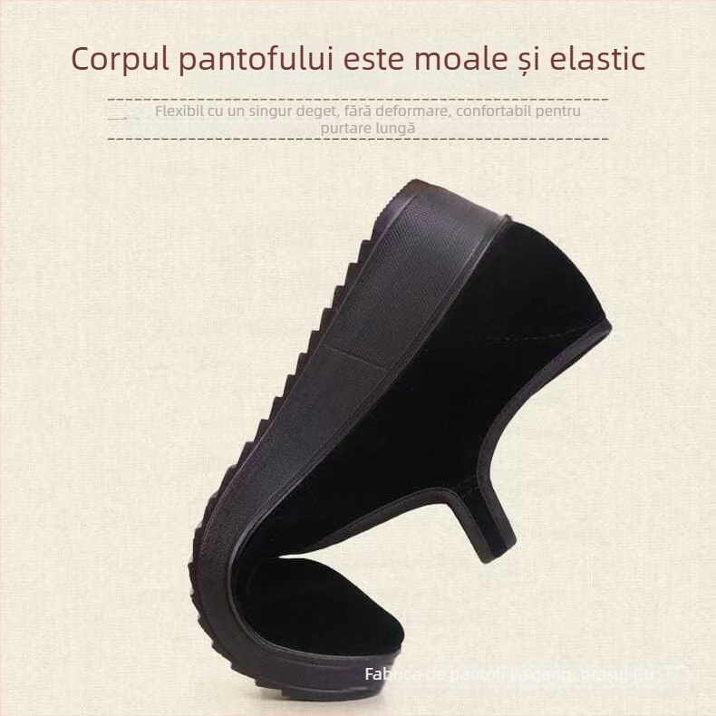 Pantofi damă cu platformă din velur, căptușeală textilă, talpă PU, închidere cu cataramă