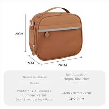 Penar cu temă Capybara și geantă termoizolantă pentru prânz, material Oxford, impermeabilă, ultra-ușoară, reflectorizantă pentru siguranță noaptea