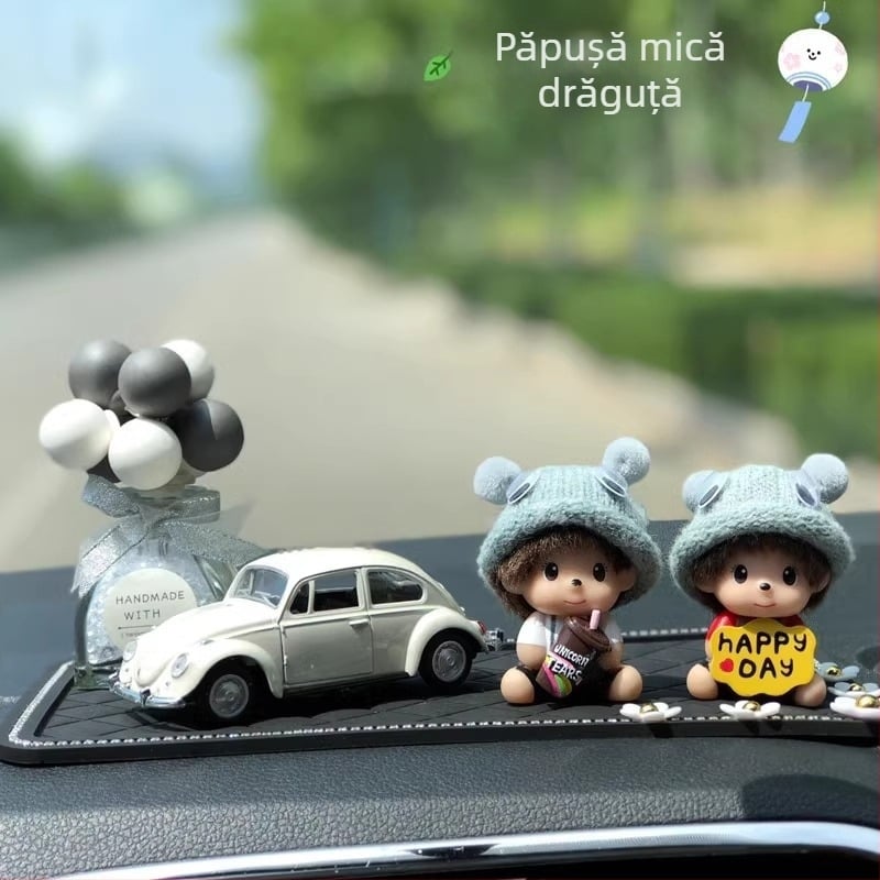 Ornament auto din plastic, stil cartoon, pentru decor interior, personalizare disponibilă, accesoriu pentru consola centrală