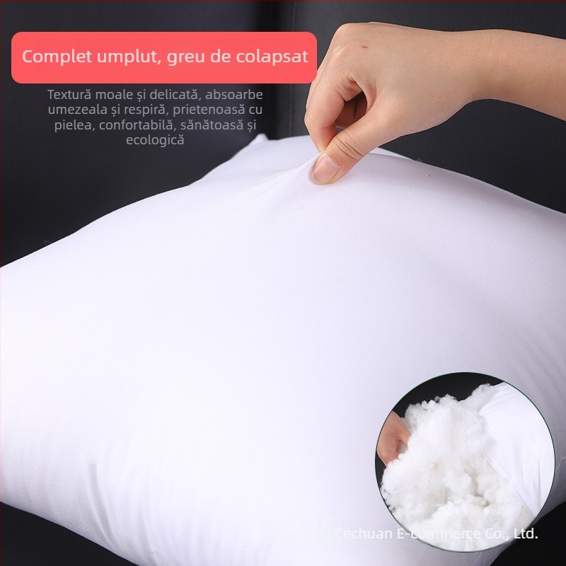 Nucleu pernă – husă poliester, umplutură fibre poliesterice, tehnică splicing, stil modern minimalist