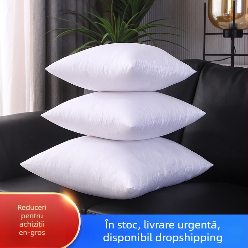 Nucleu pernă – husă poliester, umplutură fibre poliesterice, tehnică splicing, stil modern minimalist