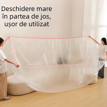 Acoperire de praf pentru canapea, de unică folosință, folie plastică (PE/polyetilenă), formă standard, personalizare disponibilă
