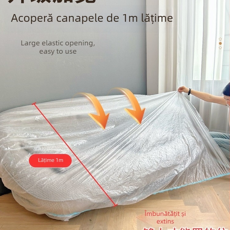 Husă pentru canapea antipraf - acoperire completă, protector universal pentru mobilier, material cu imprimeu floral din mătase, protecție anti-zgârieturi, sufragerie