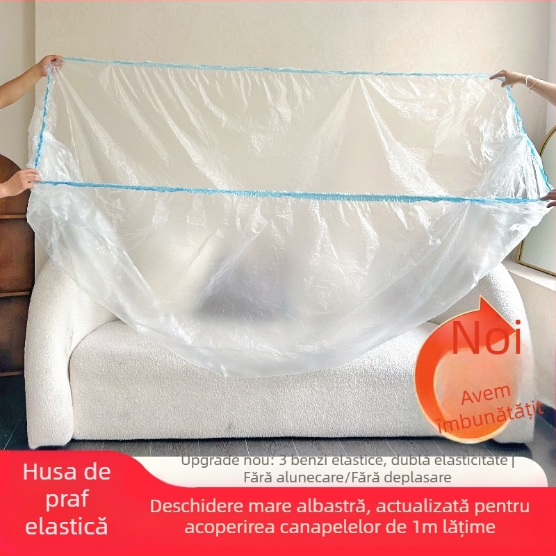 Husă pentru canapea antipraf - acoperire completă, protector universal pentru mobilier, material cu imprimeu floral din mătase, protecție anti-zgârieturi, sufragerie