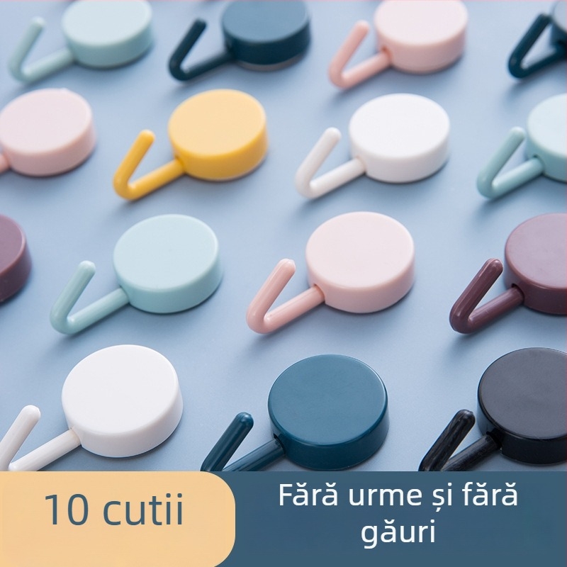 Cârgi adezive din plastic, 20 de bucăți, pentru bucătărie și baie, fără găuri, sarcină maximă 5 kg