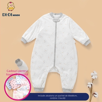 Sac de dormit pentru bebeluși - bumbac 100%, fermoar din nylon, picioare separate, pentru sugari și copii mici