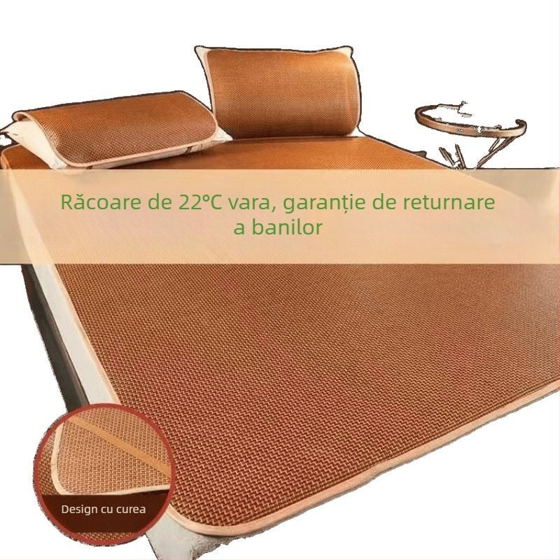 Ice Silk mat pentru pat – Stil modern simplu, Țesut prin splicing, fibră sintetică, produs calificat