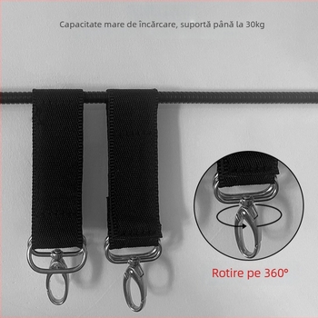 Cârlig pentru cărucior cu bandă Velcro – sarcină mare, marca FIDRY
