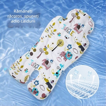 Șezut pentru cărucior – pernă de răcire cu mărgele de gheață, din bumbac, Zhi'erle, universal pentru cărucior T6