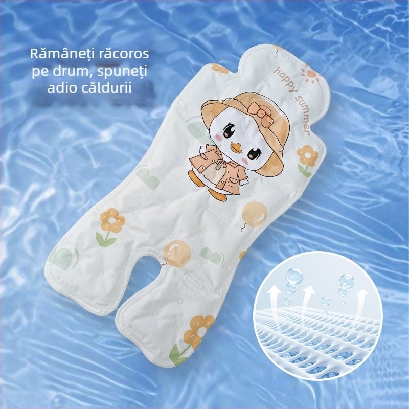 Șezut pentru cărucior – pernă de răcire cu mărgele de gheață, din bumbac, Zhi'erle, universal pentru cărucior T6