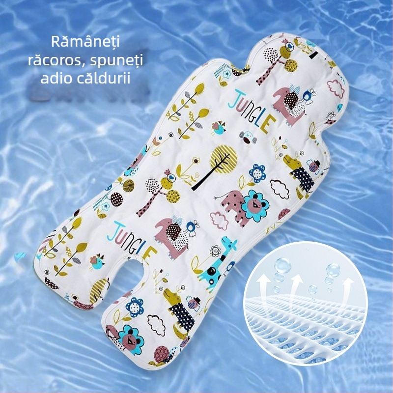 Șezut pentru cărucior – pernă de răcire cu mărgele de gheață, din bumbac, Zhi'erle, universal pentru cărucior T6