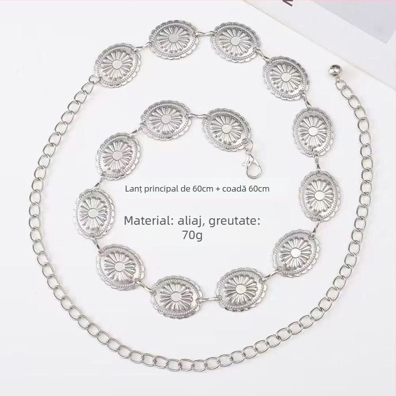 Lanț de talie din metal, stil versatil, pentru femei, adulți, personalizare disponibilă