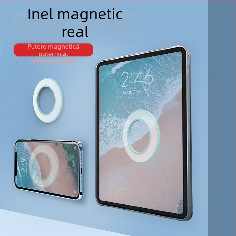 Suport magnetic pentru tabletă/telefon – montaj pe perete, aderență magnetică, HST-magnetic, model Magnetic Ring