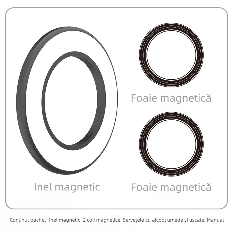 Suport magnetic pentru tabletă/telefon – montaj pe perete, aderență magnetică, HST-magnetic, model Magnetic Ring