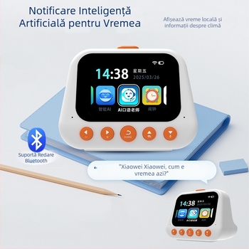 Ceas de alarmă cu cronometru de tip countdown, calendar și alarmă - afișaj LCD, alimentare cu baterii, carcasă din plastic