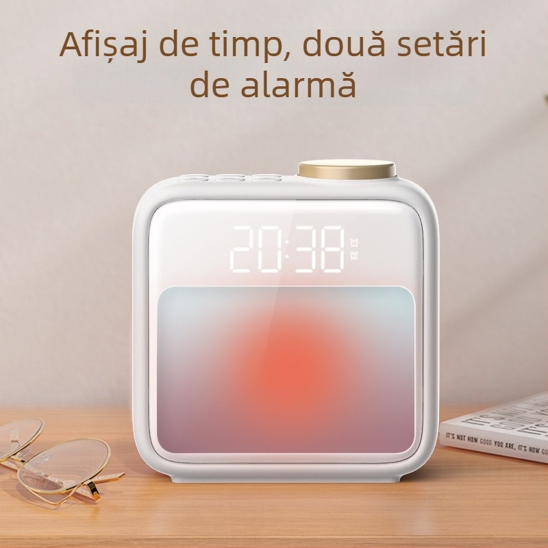 Lumină de trezire cu ceas de noptiere Grating, stil modern minimalist, certificat CE