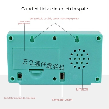 Cronometru de tip countdown pentru masajul picioarelor cu afișaj LCD, alarmă, alimentare cu baterii, carcasă din plastic