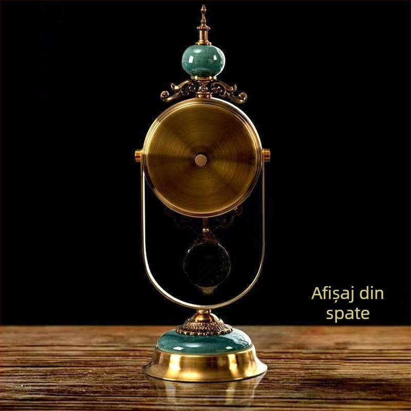 Ceas de birou, design nordic, afișaj analog, alimentat cu baterie, carcasă din metal