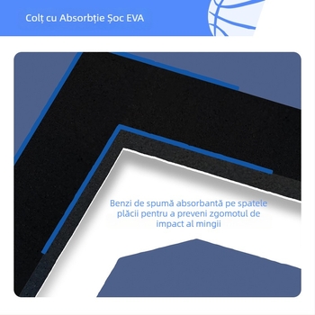 Coș de baschet montat pe perete pentru copii - cadru din PVC, 1,6 kg, model A011, antrenament acasă/grădiniță