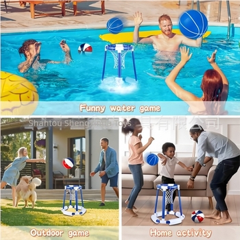 Suport plutitor pentru baschet pe apă cu joc interactiv de aruncare în piscină (Material: Alt material; Greutate: 1200 g; Categorie: Coloană de mingi/stand de mingi; Categoria produsului: Panou de baschet; Personalizare: Da)