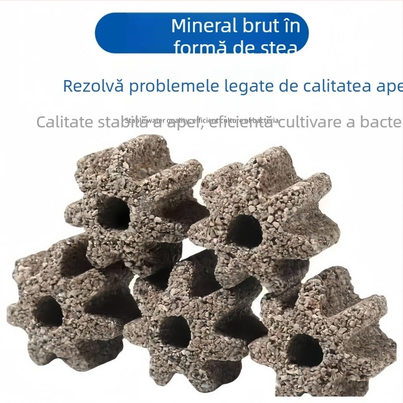 Maibao Mediu de Filtrare pentru Acvariu din Minereu Brut – Bile Goale, Cărămizi și Piese Octogonale