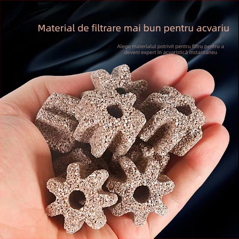 Maibao Mediu de Filtrare pentru Acvariu din Minereu Brut – Bile Goale, Cărămizi și Piese Octogonale