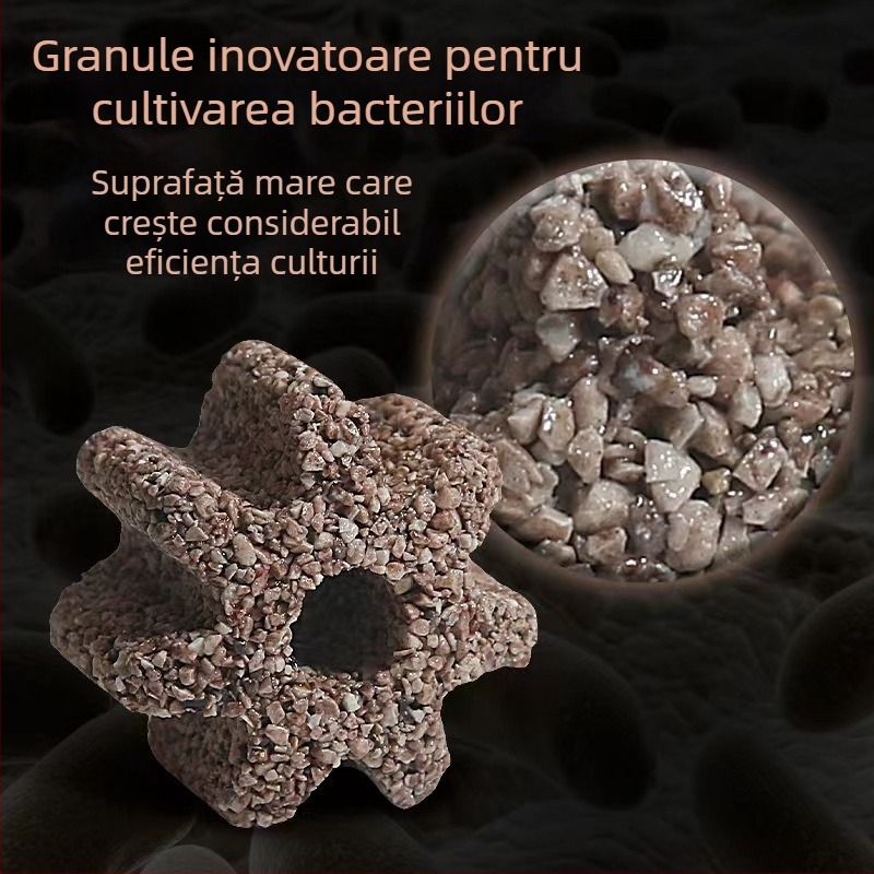 Maibao Mediu de Filtrare pentru Acvariu din Minereu Brut – Bile Goale, Cărămizi și Piese Octogonale