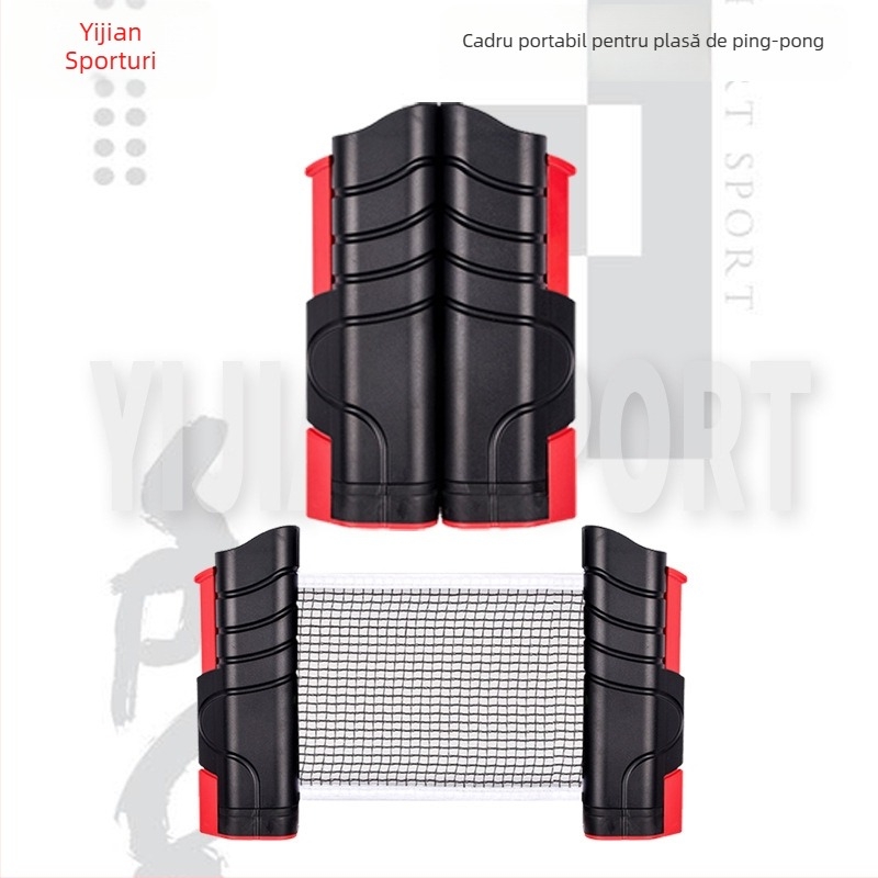 Suport pentru plasă de tenis de masă – Îmbunătățit, Portabil și Retractabil; ABS+PE; Brand Spannande; Potrivit pentru tenis de masă și tenis cu pene
