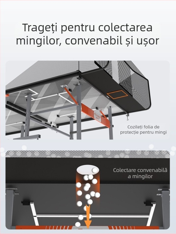 Raft portabil pentru mingi de tenis de masă cu plasă