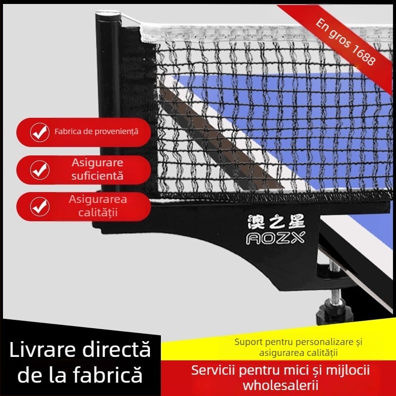 Rețea portabilă pentru tenis de masă cu suport – potrivită pentru mese standard, compatibilitate universală