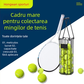 Colector automat de mingi de tenis pe cărucior - procesare personalizabilă; potrivit pentru fitness, sporturi în aer liber, tenis și badminton și alte jocuri cu mingi
