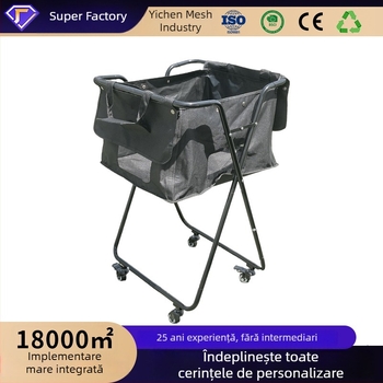 Căruț portabil pliabil pentru colectarea mingilor de tenis, pickleball și baseball – capacitate mare, cadru din PVC și țevi de fier, OEM Personalizare, Huizhou, Guangdong