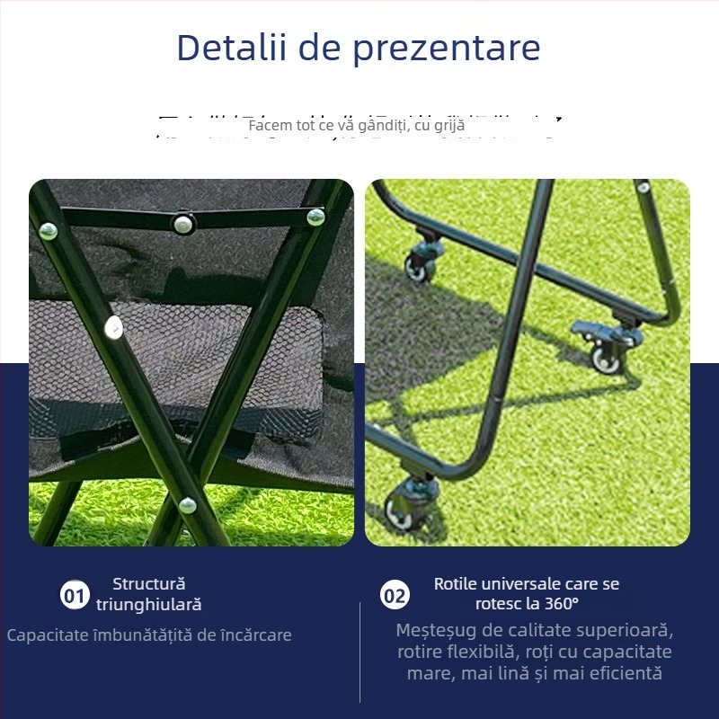 Căruț portabil pliabil pentru colectarea mingilor de tenis, pickleball și baseball – capacitate mare, cadru din PVC și țevi de fier, OEM Personalizare, Huizhou, Guangdong