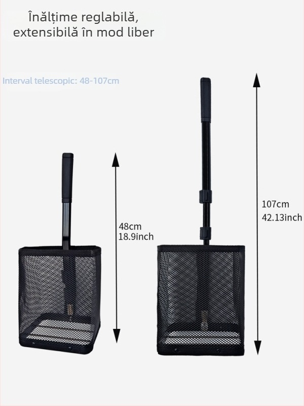 Colector de mingi de tenis, portabil telescopic, cu unghi reglabil, design detașabil, model 89-45; material: Alt; specificație: Element implicit; sport aplicabil: Tenis