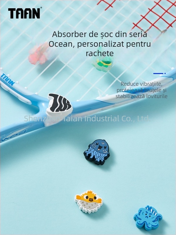 Absorber de șoc pentru racheta de tenis – silicon, îngroșat, durabil, seria marină, model T052