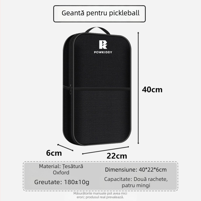 Geantă de depozitare pentru racheta de pickleball din Oxford, protecție anti-scratches și uzură, portabilă cu curea reglabilă, mare capacitate, Davis
