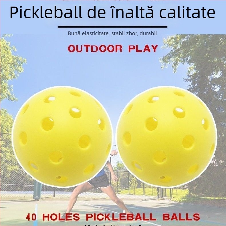 Minge pickleball standard pentru interior și exterior, cu reacție înaltă, potrivită pentru începători