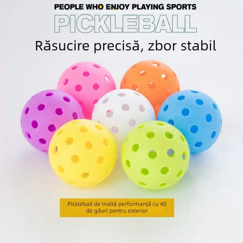 Minge pickleball standard pentru interior și exterior, cu reacție înaltă, potrivită pentru începători