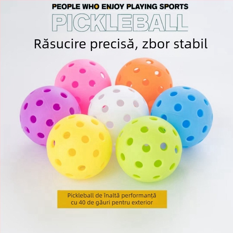 Minge pickleball standard pentru interior și exterior, cu reacție înaltă, potrivită pentru începători