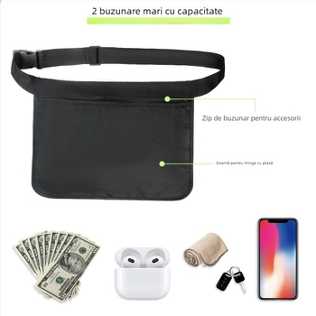 Chongbo Geantă de stocare a mingilor din pânză Oxford pentru golf, tenis și pickleball – Geantă de talie pentru mingi, multifuncțională, personalizabilă