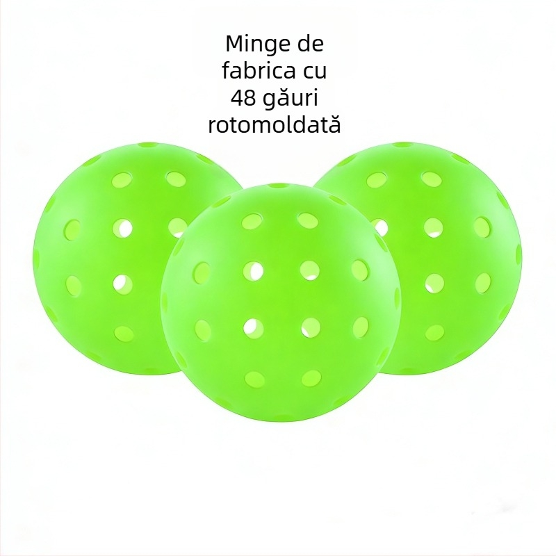 Minge de pickleball - 48 găuri, plastic, 26,5 g - pentru exterior, rebound integrat