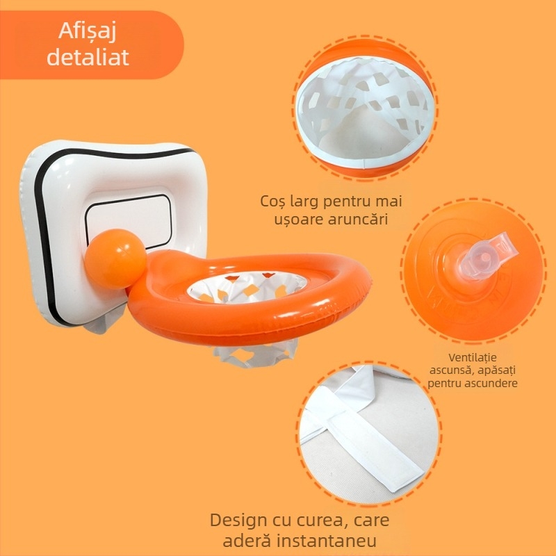 Joc aruncare la coșul de baschet — Vanderford, din PVC, joc interactiv pentru familie, dezvoltă coordonarea mână-ochi, potrivit pentru copii 7–14 ani