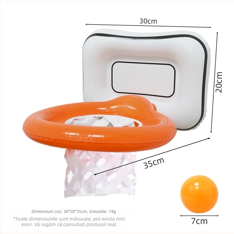 Joc aruncare la coșul de baschet — Vanderford, din PVC, joc interactiv pentru familie, dezvoltă coordonarea mână-ochi, potrivit pentru copii 7–14 ani