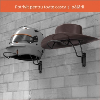 Suport de perete pentru căști de motocicletă — fier, stil modern minimalist; lansare vara 2023; brand One word hardware; potrivit pentru depozitare în birou, dormitor și sufragerie