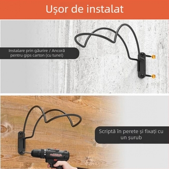 Suport de perete pentru căști de motocicletă — fier, stil modern minimalist; lansare vara 2023; brand One word hardware; potrivit pentru depozitare în birou, dormitor și sufragerie