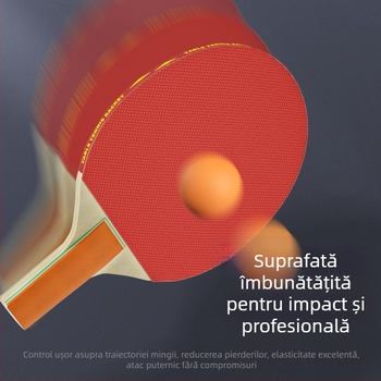 Rachetă pentru copii pentru tenis de masă începători — lamă din poplar, cauciuc cu lipire dreaptă, rachetă cu lovire orizontală, personalizare disponibilă, logo imprimat