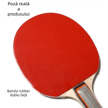 Rachetă de tenis de masă – gumă anti-aderență, design cu lovitură laterală, personalizare disponibilă, imprimare logo inclusă