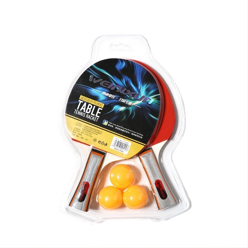 Rachetă de tenis de masă – gumă anti-aderență, design cu lovitură laterală, personalizare disponibilă, imprimare logo inclusă